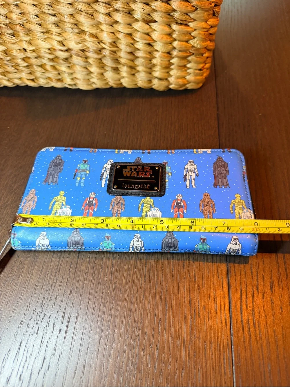 Loungefly Blue Star Wars All Around Zip Character Print Wallet